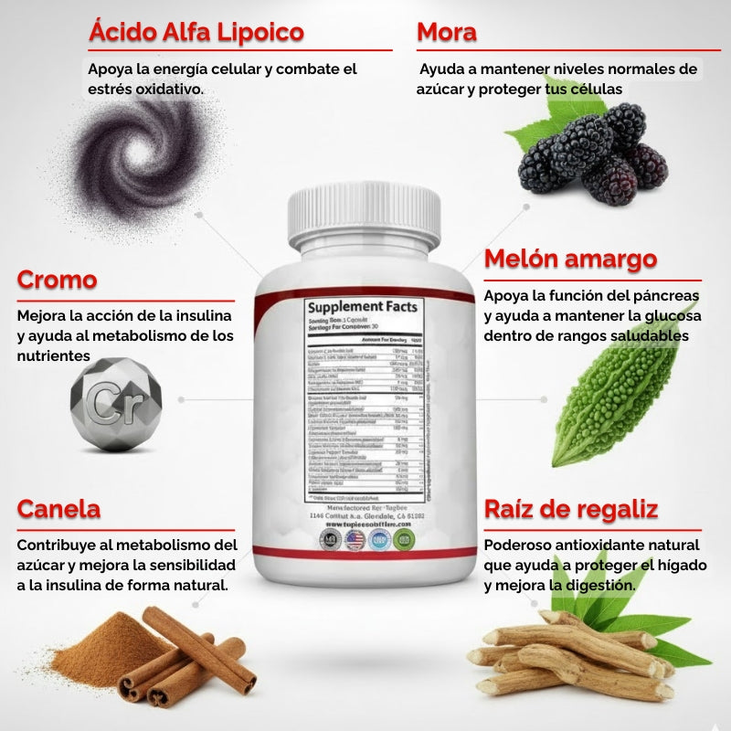 BLOOD SUGAR COMPLEX™ Recupera el control de tu glucosa